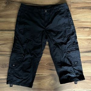 Columbia Womens Capri Pants 8 Black Cargo
